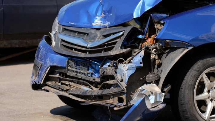 car damaged back