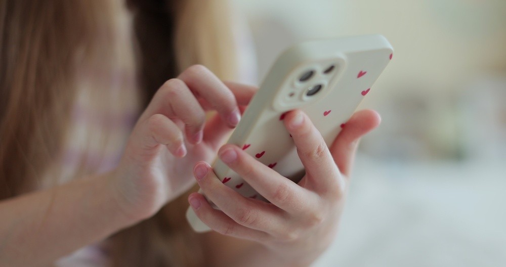 child using phone